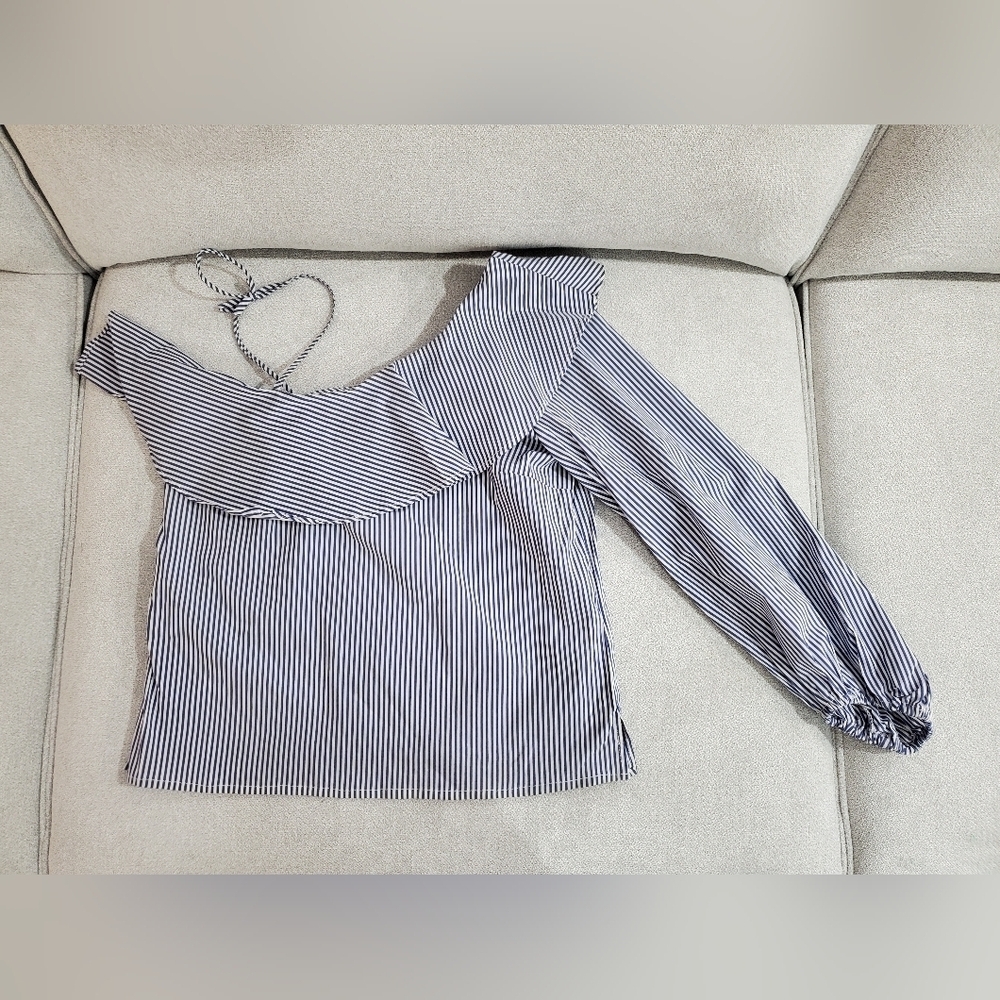 Highline Collective One Sleeve Ruffle Top - Picture 13 of 13